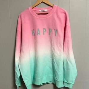 NWOT MoonRyder Pink Ribbed Sweatshirt Size 2X New Without Tags